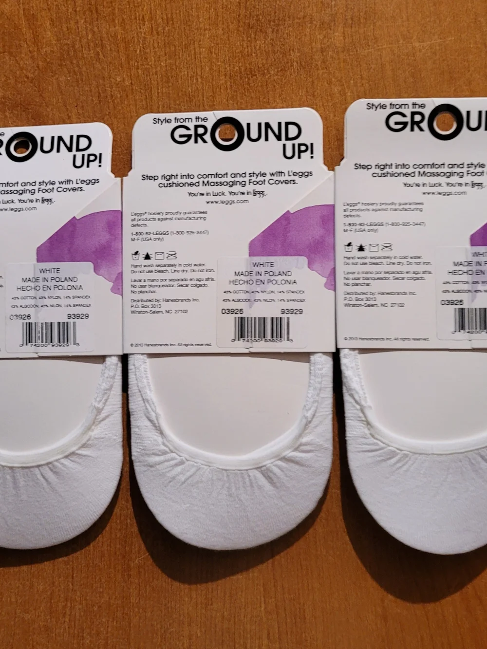 6 Pairs Leggs White Cushioned No-Show Foot Covers Womens Size 5-9 NWT